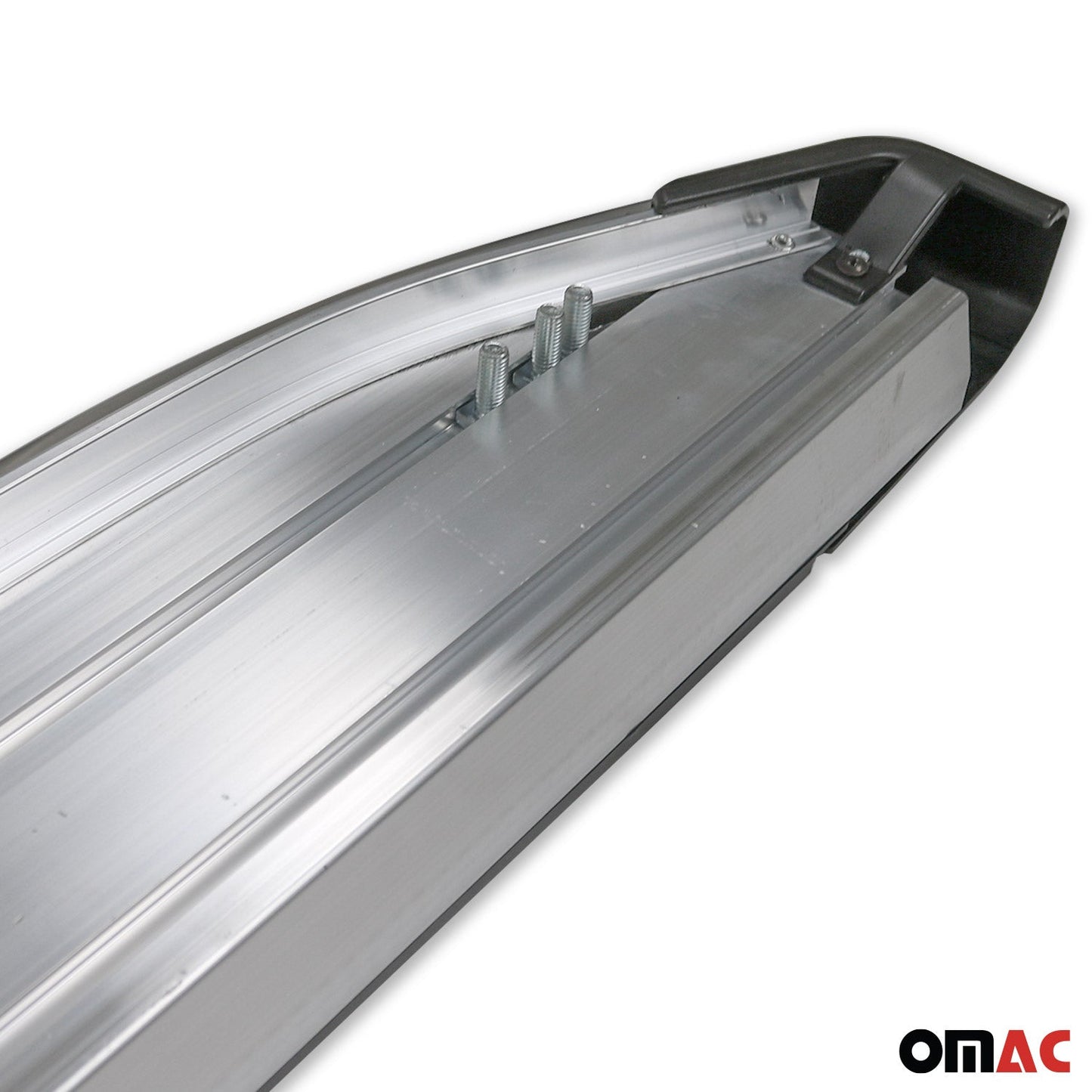 OMAC Running Board Side Steps Nerf Bar for Kia Soul 2010-2013 Black Silver 2Pcs 4008984A