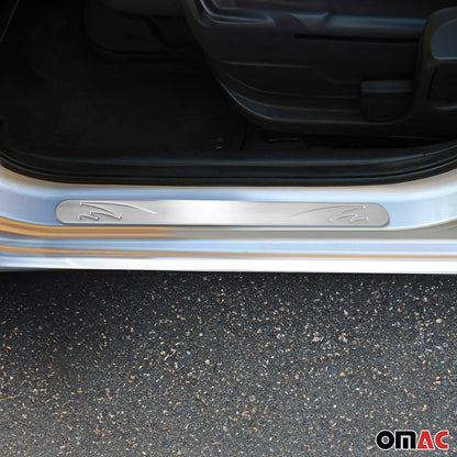 OMAC Door Sill Scuff Plate Scratch Protector for Toyota Yaris 2013-2020 Steel 4x 7016091