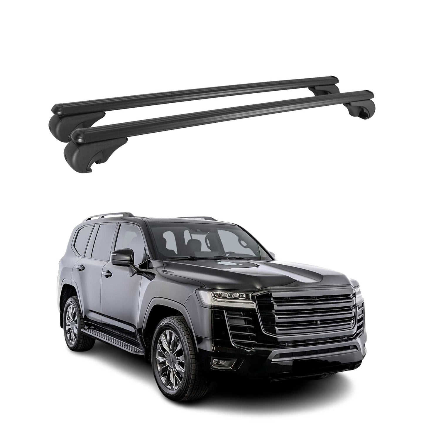 2022-2024 Toyota Land Cruiser Roof Rack Cross Bars Black