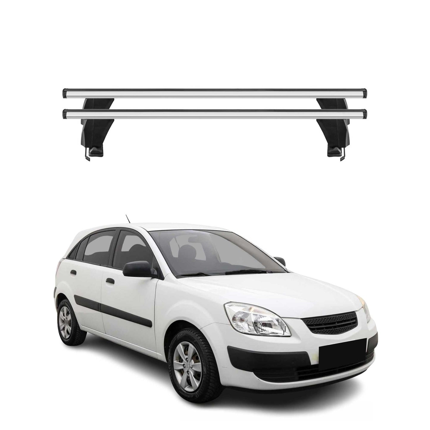 2006-2012 Kia Rio5 Roof Rack Cross Bars Silver
