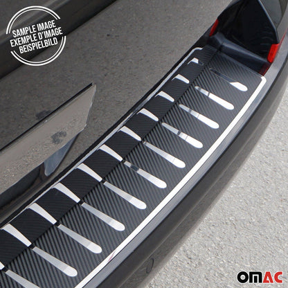 OMAC Rear Bumper Sill Cover Protector for Ford Escape 2013-2019 Steel Carbon Foiled 2616093CF