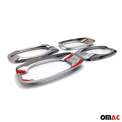 OMAC Car Door Handle Cover Protector for RAM ProMaster City 2015-2022 Steel 4 Pcs '2521045