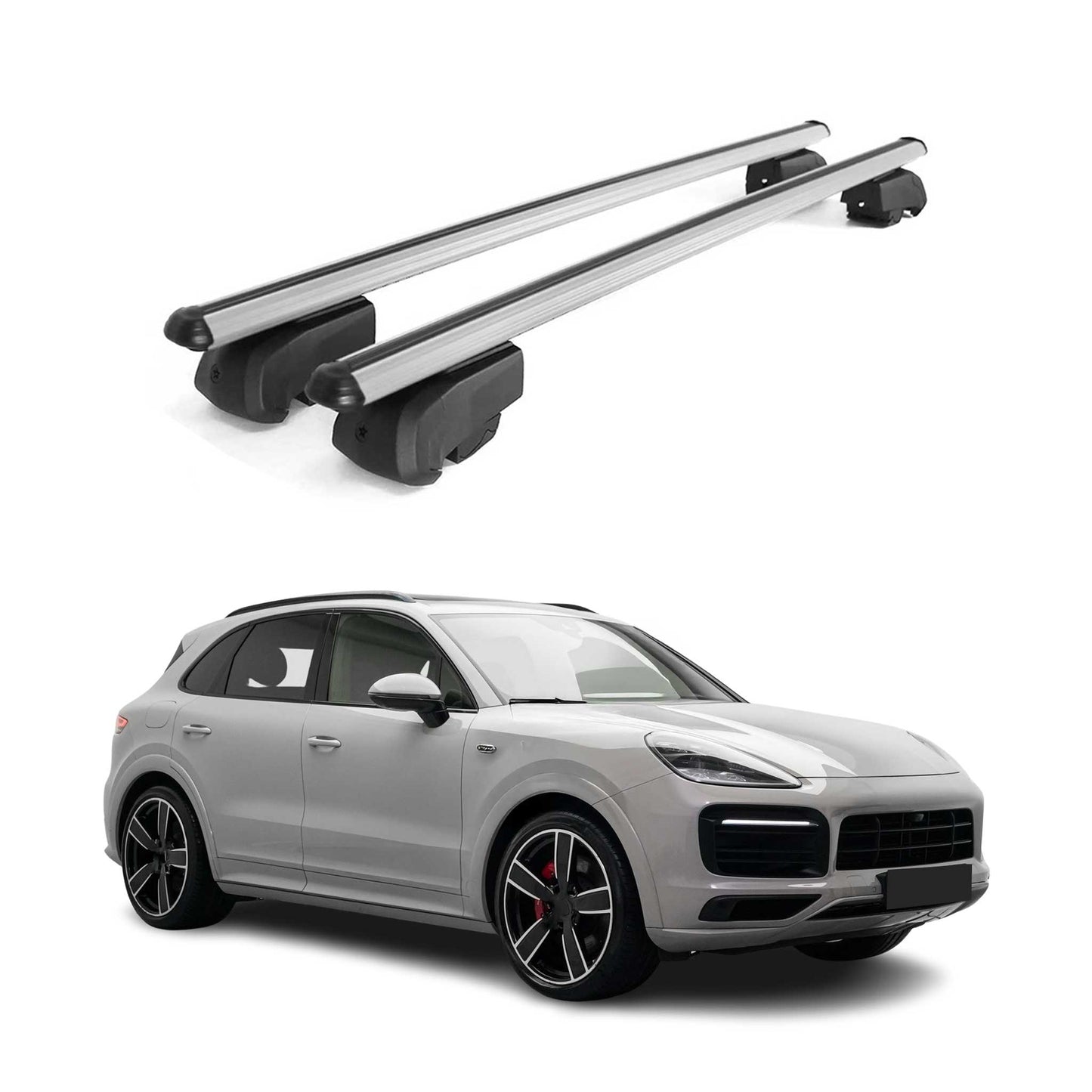 2019-2026 Porsche Cayenne Roof Rack Cross Bars Silver