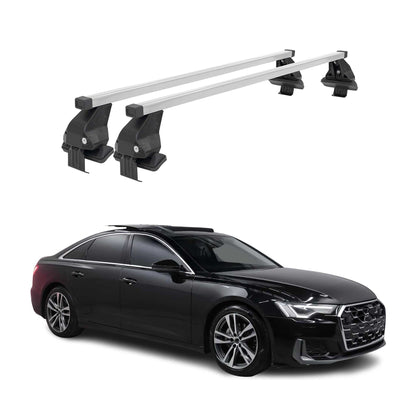 2019-2024 Audi A6 Sedan Roof Rack Cross Bars Silver