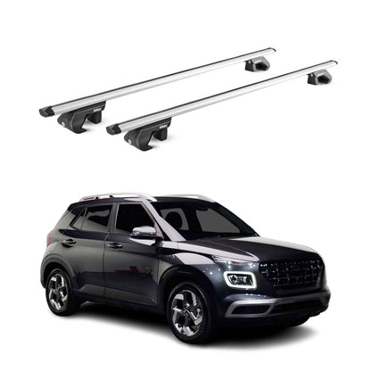 2020-2025 Hyundai Venue Roof Rack Cross Bars Silver Luggage Carrier 2 Pcs