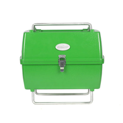 Green Portable Charcoal BBQ Grill Outdoor Camping 13 Pcs with Durable Bag SET