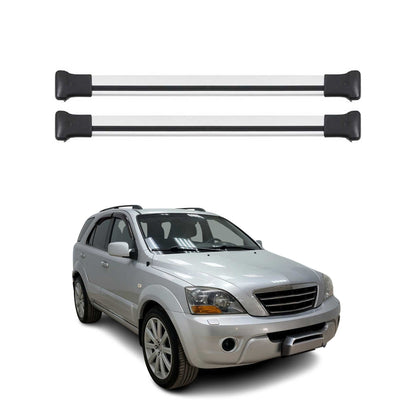 2003-2009 Kia Sorento Roof Rack Cross Bars Silver