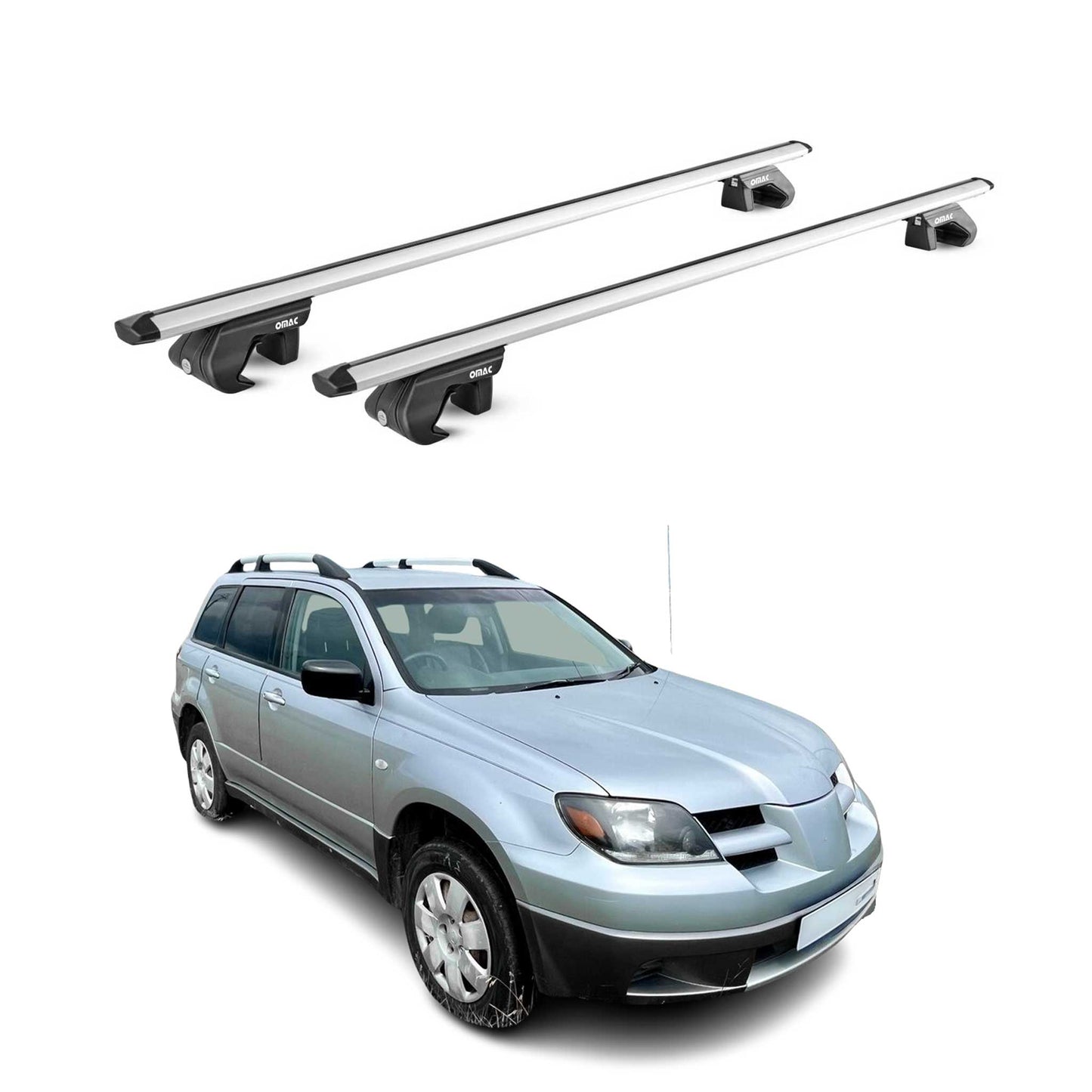 2003-2006 Mitsubishi Outlander Roof Rack Cross Bars Luggage Carrier 2 Pcs
