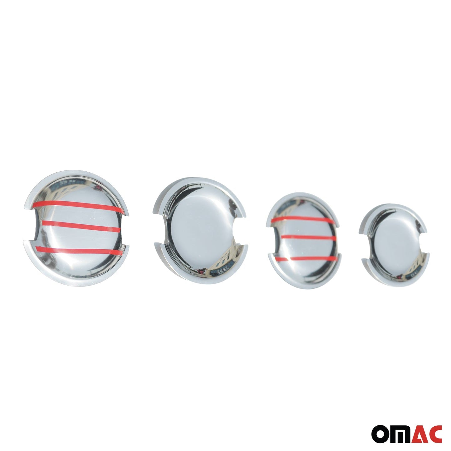 OMAC Car Door Handle Bowl Cover Protector for VW T5 Transporter 2003-15 Steel Chrome '7522046