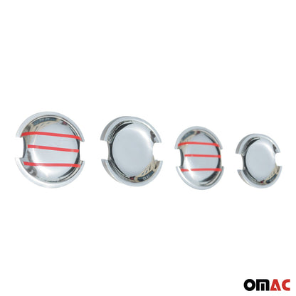 OMAC Car Door Handle Bowl Cover Protector for VW T5 Transporter 2003-15 Steel Chrome '7522046