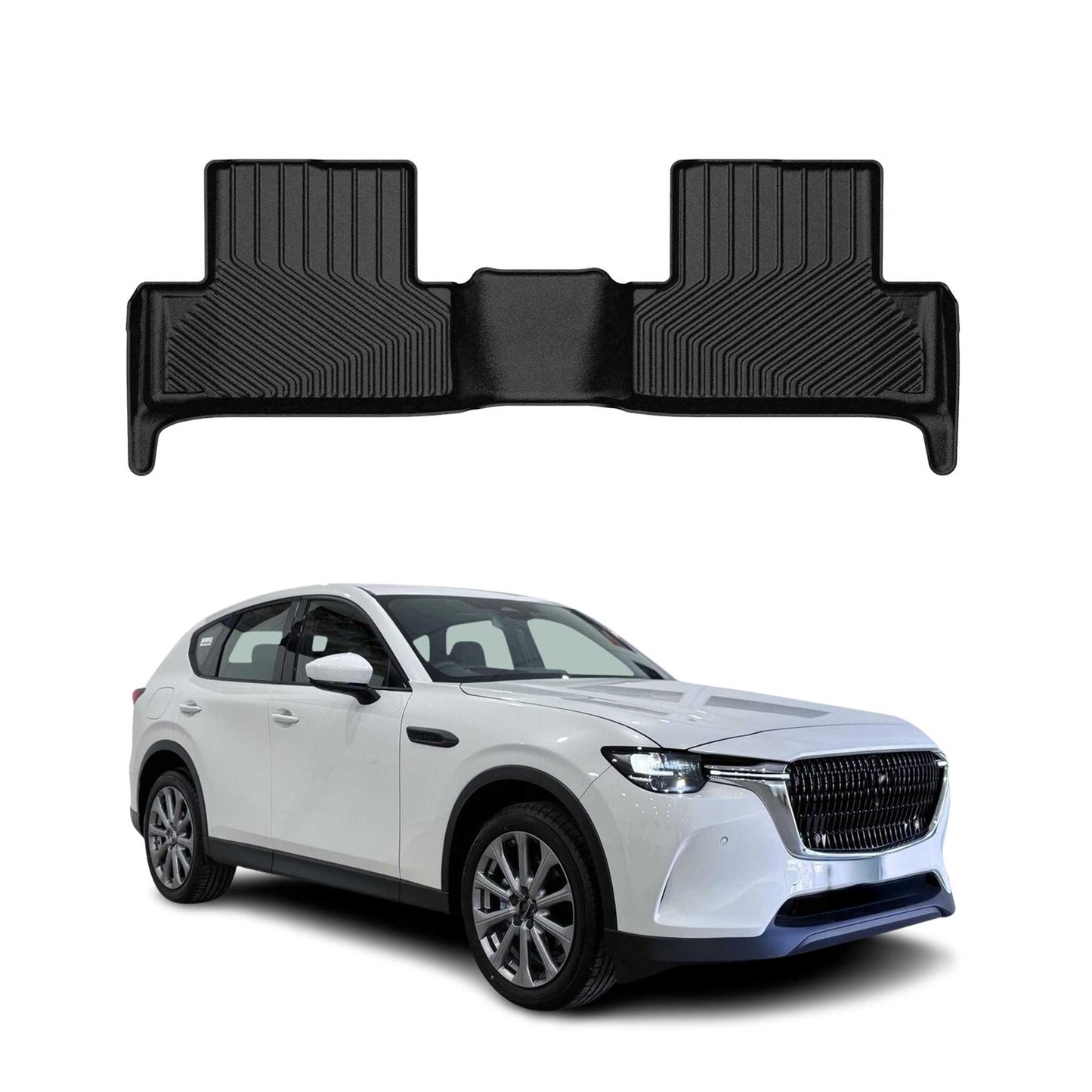 2022-2024 Mazda CX-60 Premium Floor Mats Liners Second Row Rear Black