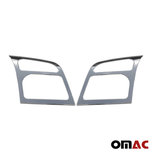 OMAC Fog Light Headlight Lamp Cover for Ford Transit Connect 2010-2013 Chrome 2 Pcs 2620102