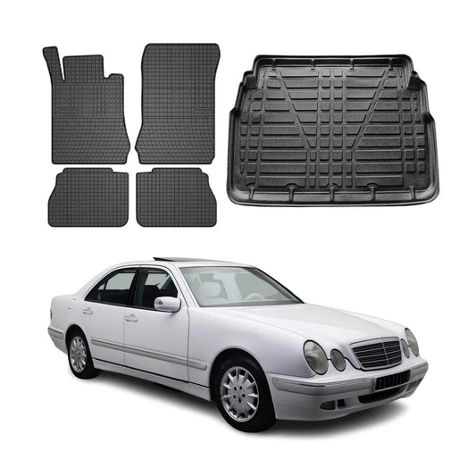 1996-2002 Mercedes E Class W210 Sedan Floor Mats & Cargo Liner Full Set All Weather