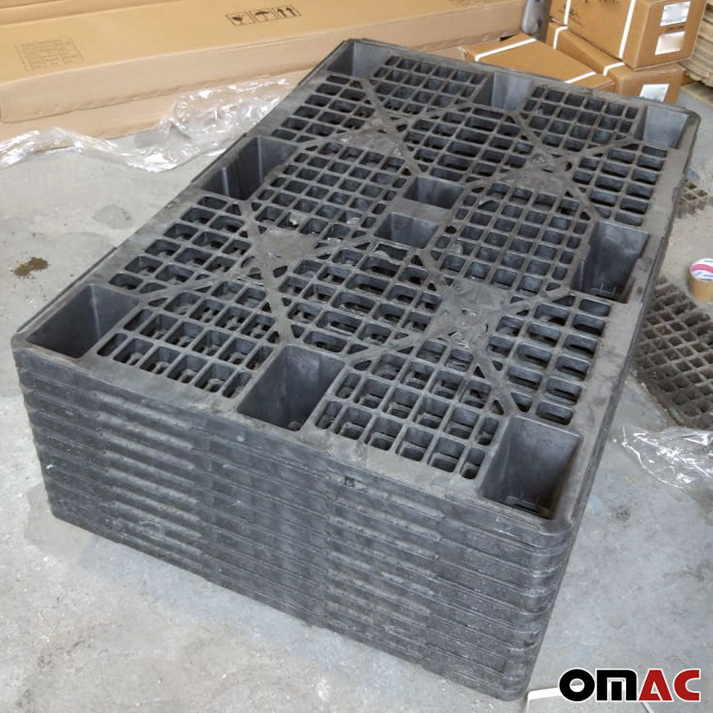OMAC Plastic Shipping Pallets Stackable Nestable EURO 31" x 47" Package Quantity 10 PALET5