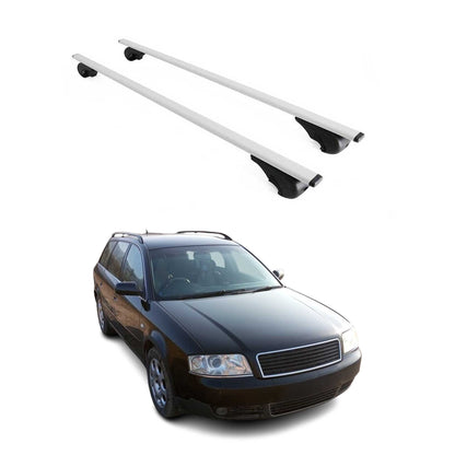 Roof Racks Cross Bars Carrier for Audi A6 Avant Allroad 1994-2005 Gray 2Pcs