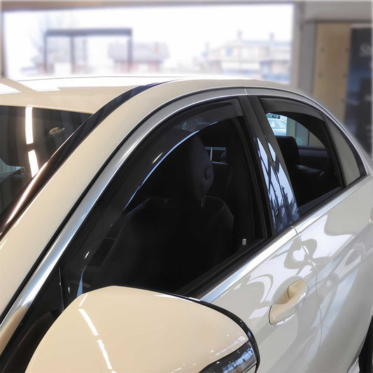 2017-2023 Mercedes E Class W213 S213 Window Visor Vent Rain Deflector 4Pcs Smoke