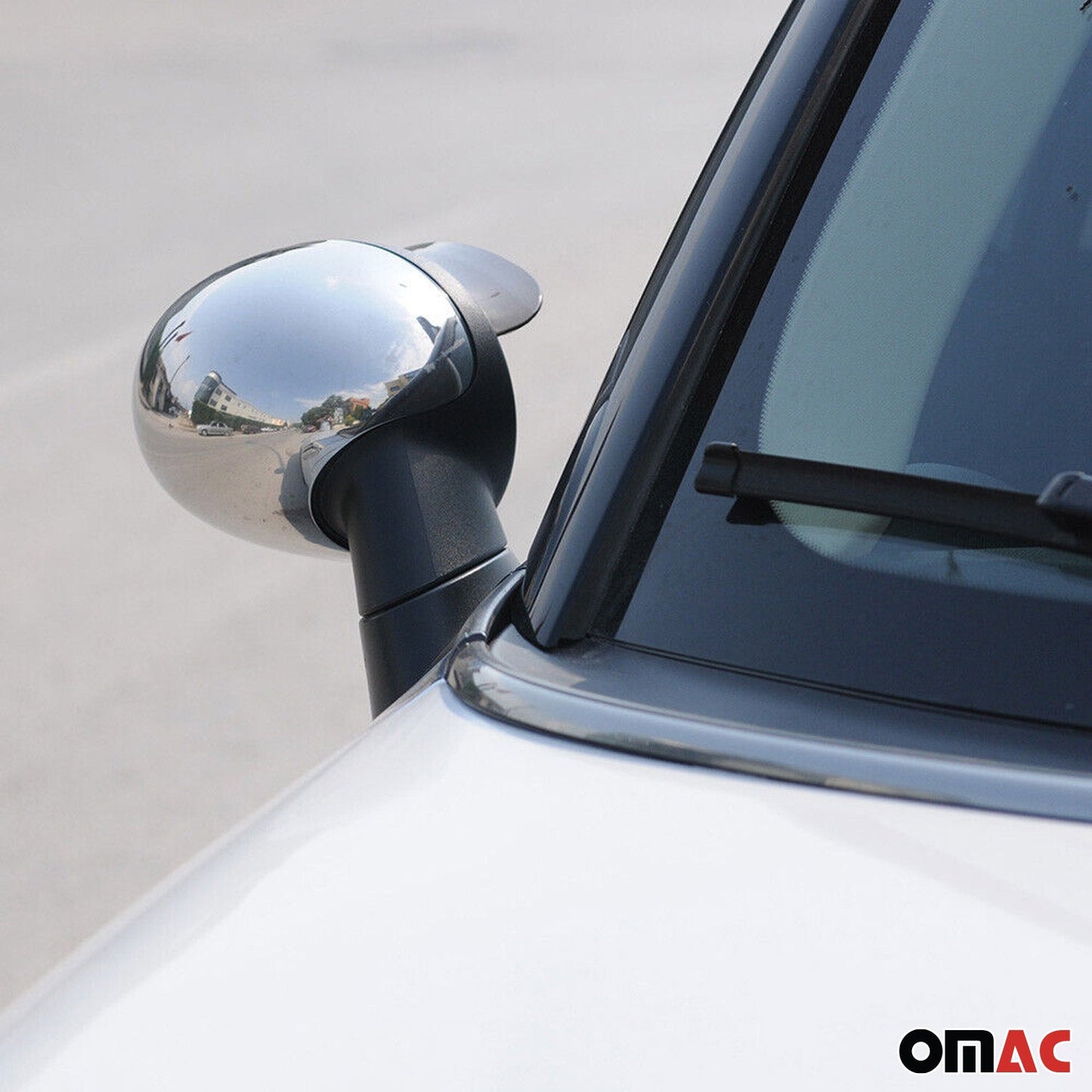 OMAC Side Mirror Cover Caps Fits Mini Cooper Countryman F60 2017-2024 Steel Silver 2x U001747