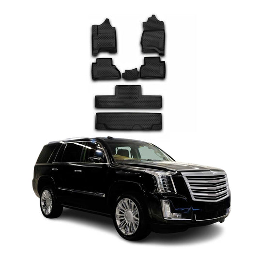 2015-2020 Cadillac Escalade Bench Seating 8-Seats Floor Mats Liners Full Set All Weather