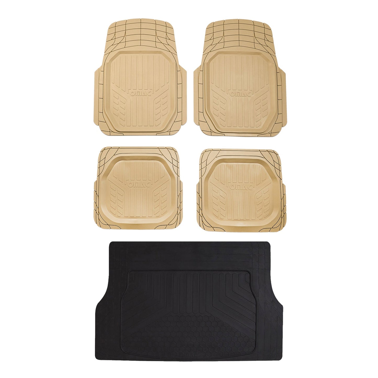 OMAC Floor Mats and Cargo Liners Semi Custom Universal for Cars SUV Beige