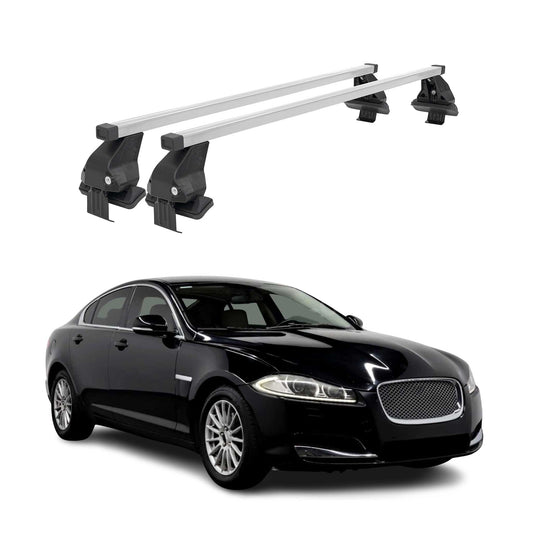 2009-2015 Jaguar XF Roof Rack Cross Bars Silver