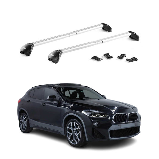 2018-2023 BMW X2 F39 Roof Rack Cross Bars Silver