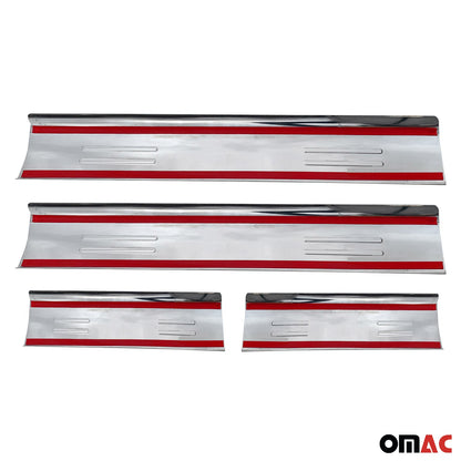 OMAC Door Sill Scuff Plate Scratch for Land Rover Range Rover 2013-2017 Steel 4x 6002091