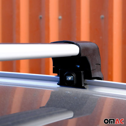 OMAC Alu Roof Racks Cross Bars Luggage for BMW 2 Series Active Tourer 2014-2021 Gray '1227916