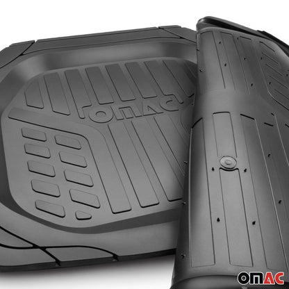 OMAC Trimmable Floor Mats Liner Waterproof for Honda HR-V 3D Black All Weather 4Pcs A058275