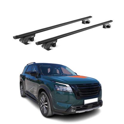 2022-2025 Nissan Pathfinder Roof Rack Cross Bars Black Carrier 2 Pcs