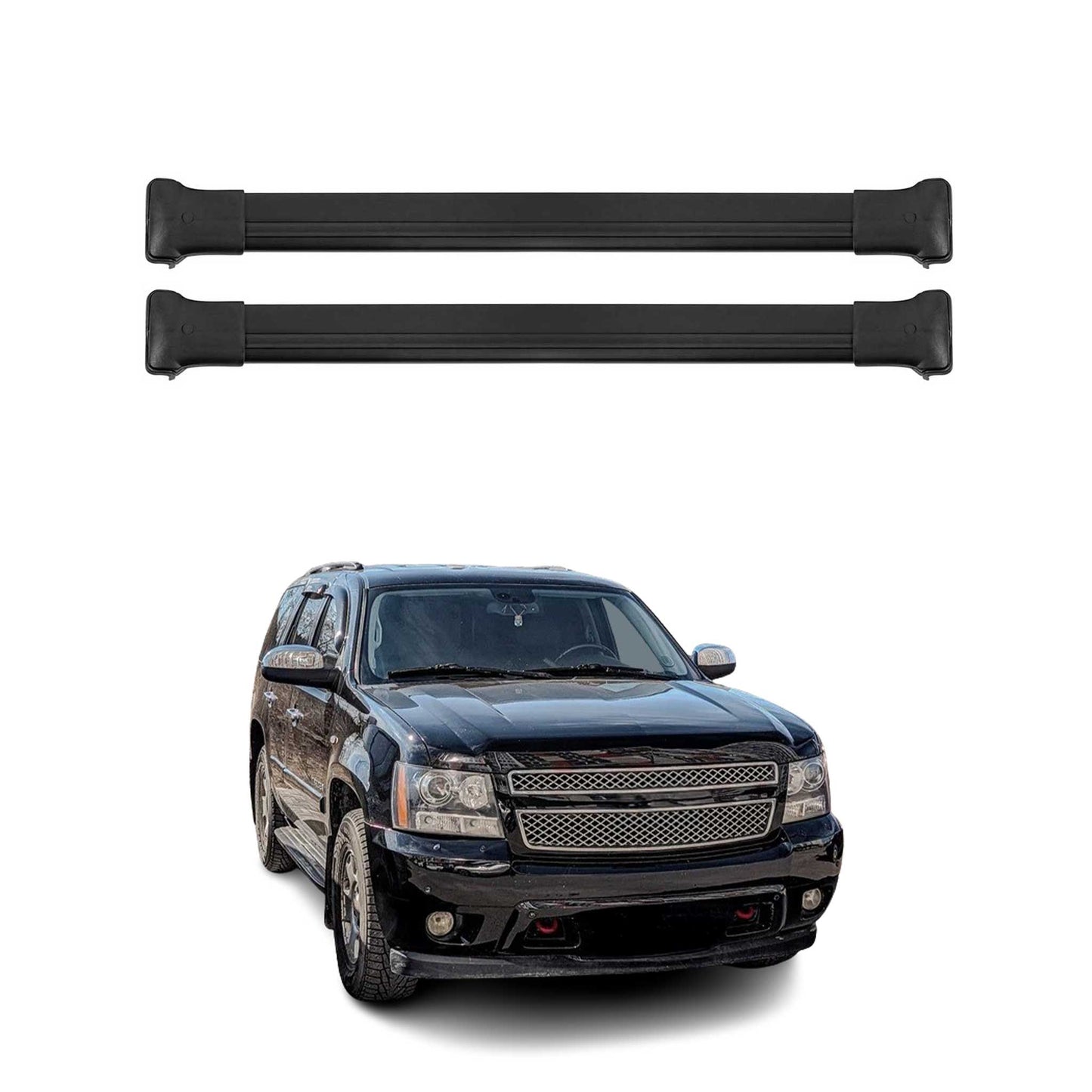 2007-2014 Chevrolet Tahoe Roof Rack Cross Bars Black