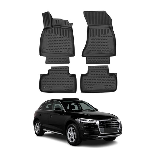2018-2025 Audi Q5 SQ5 Floor Mats Liners Full Set All Weather Black