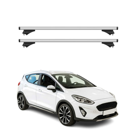 2017-2019 Ford Fiesta Active Roof Rack Cross Bars Silver