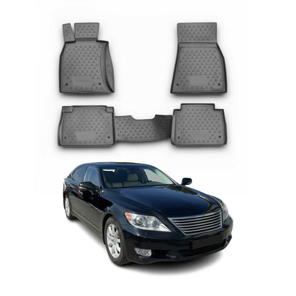 2007-2012 Lexus LS460 Floor Mats Liners Full Set All Weather Black