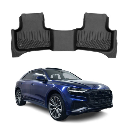 2018-2025 Audi Audi Q7 Q8 SQ7 SQ8 Premium Floor Mats Liners Second Row Rear Black