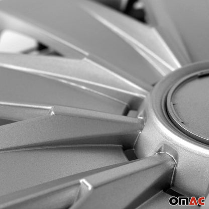 OMAC 16" Wheel Covers Hubcaps 4Pcs for Subaru Impreza Silver Gray Gloss U015836