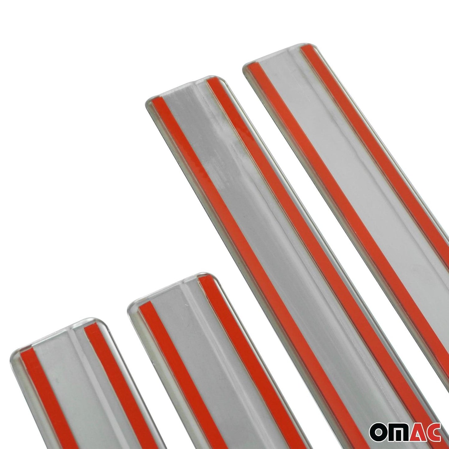 OMAC Door Sill Scuff Plate Scratch Protector for VW Amarok 2010-2020 Gloss 4 Pcs 7535091N