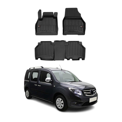 2012-2021 Mercedes Citan Premium Floor Mats Liners Full Set All Weather Heavy Duty Black