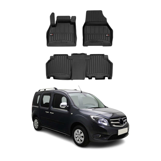2012-2021 Mercedes Citan Premium Floor Mats Liners Full Set All Weather Heavy Duty Black