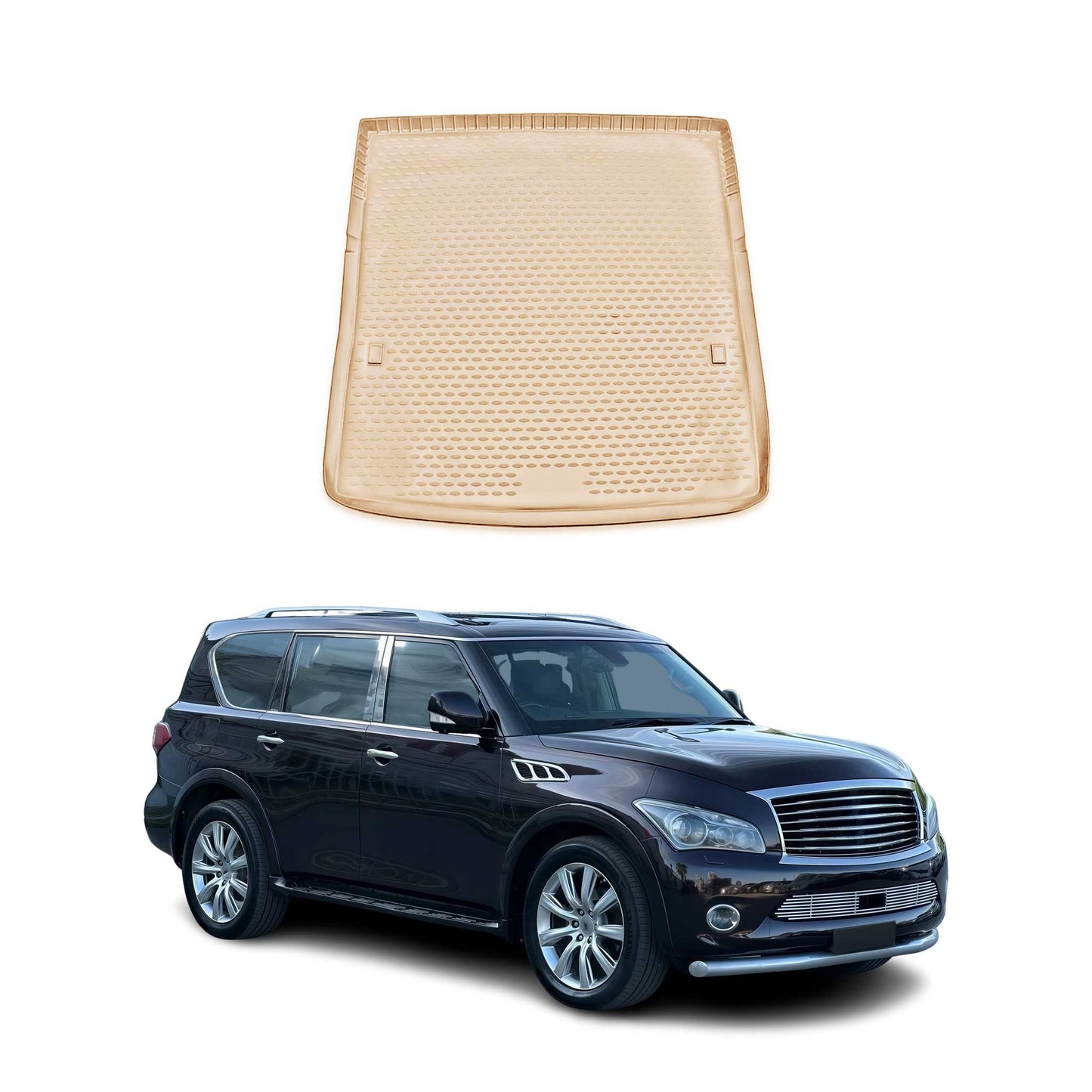 2015-2024 Infiniti QX80 Cargo Liner Trunk Mat All Weather Beige