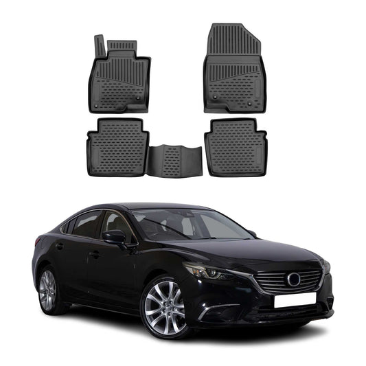 2018-2021 Mazda 6 Floor Mats Liners Full Set All Weather Black