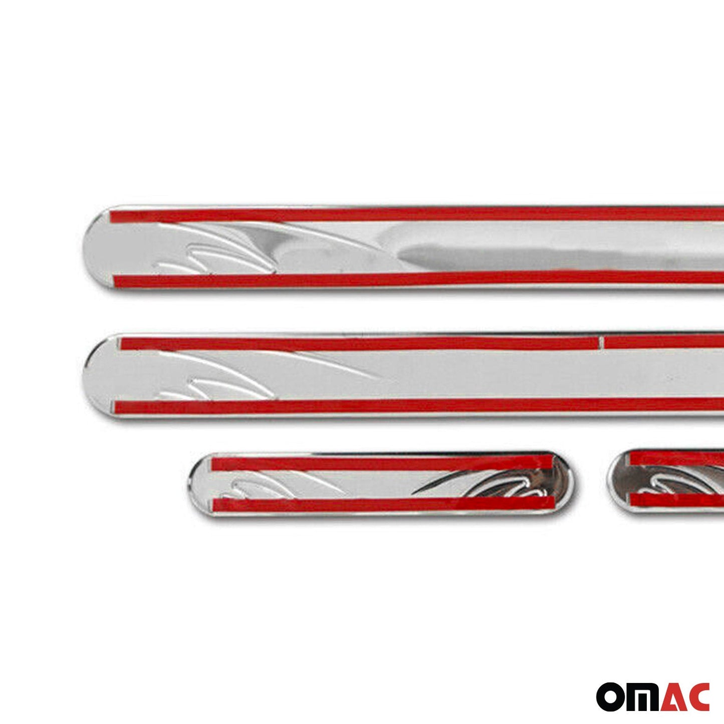 OMAC Door Sill Scuff Plate Scratch Protector for Toyota Yaris 2013-2020 Steel 4x 7016091