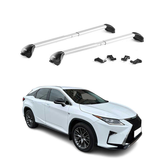 2016-2022 Lexus	RX450h Roof Rack Cross Bars Silver Luggage Carrier 2 Pcs