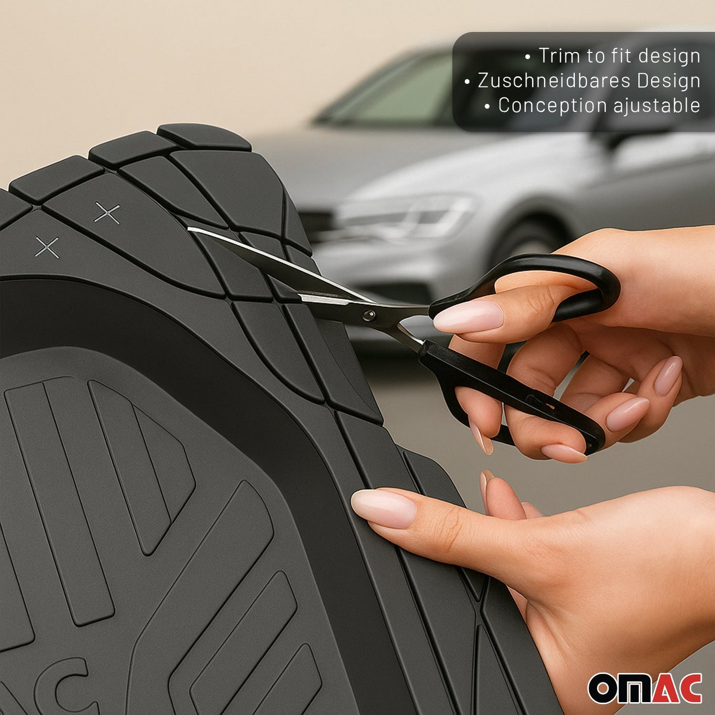 Nissan Altima Heavy Duty Trim to fit Floor Mats Liner Black All Weather 4Pcs