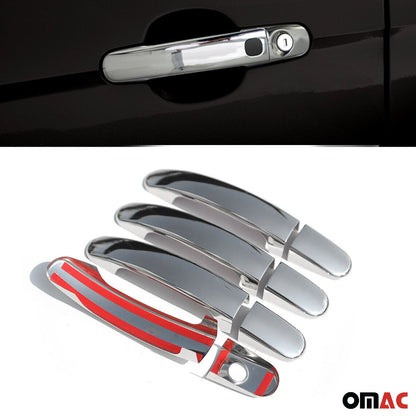 OMAC Car Door Handle Cover Protector for Ford C-Max 2013-2017 Steel Chrome 8 Pcs U005893