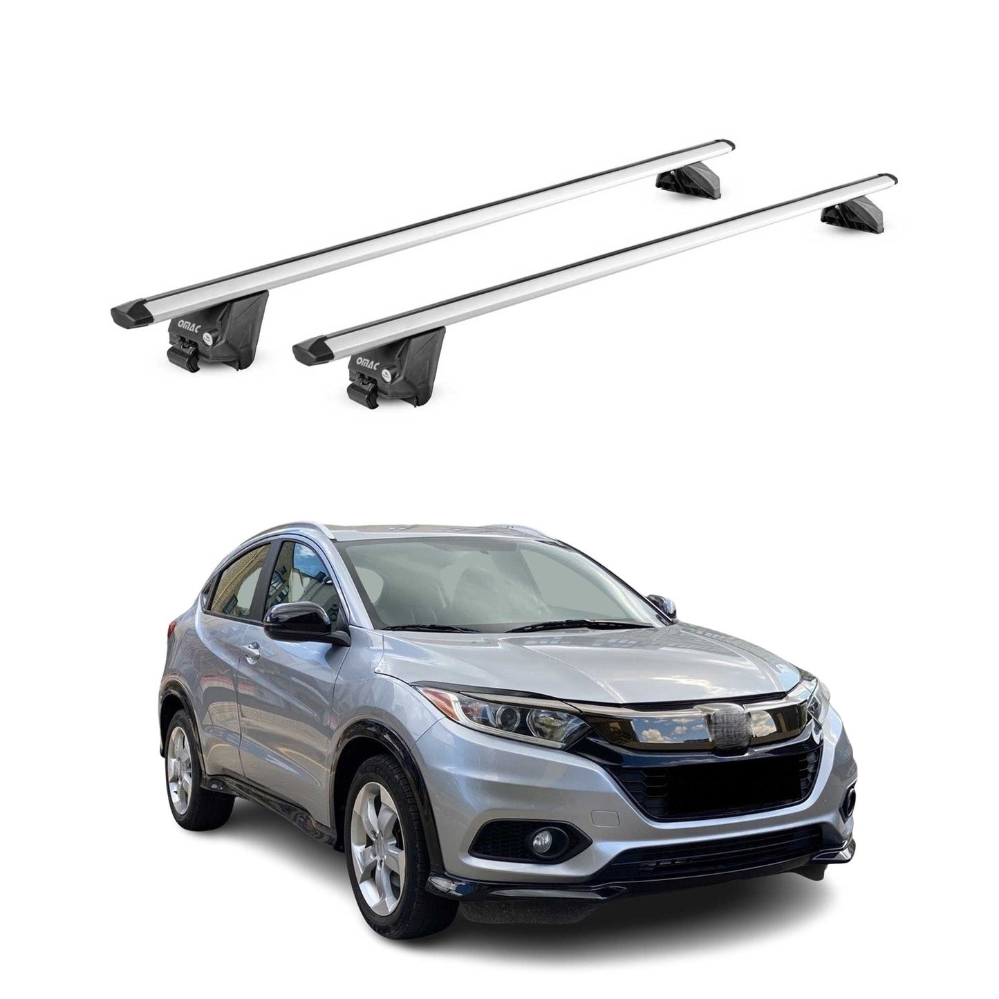 2016-2022 Honda HR-V Roof Rack Cross Bars Silver Luggage Carrier 2 Pcs