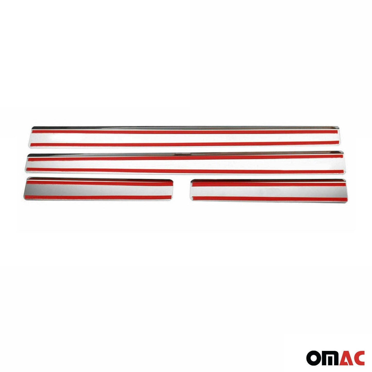 OMAC Door Sill Scuff Plate Scratch Protector for Peugeot 5008 2017-2024 Gloss 4 Pcs 5727091N