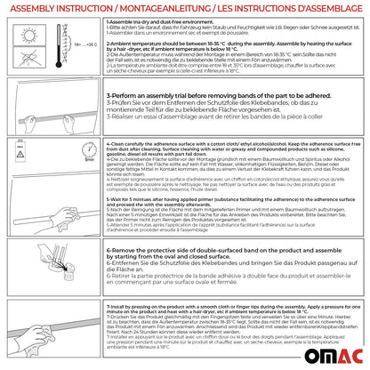 OMAC Side Door Molding Trim Skirt Garnish for Skoda Octavia 2013-2019 Steel Silver 4x 6612131