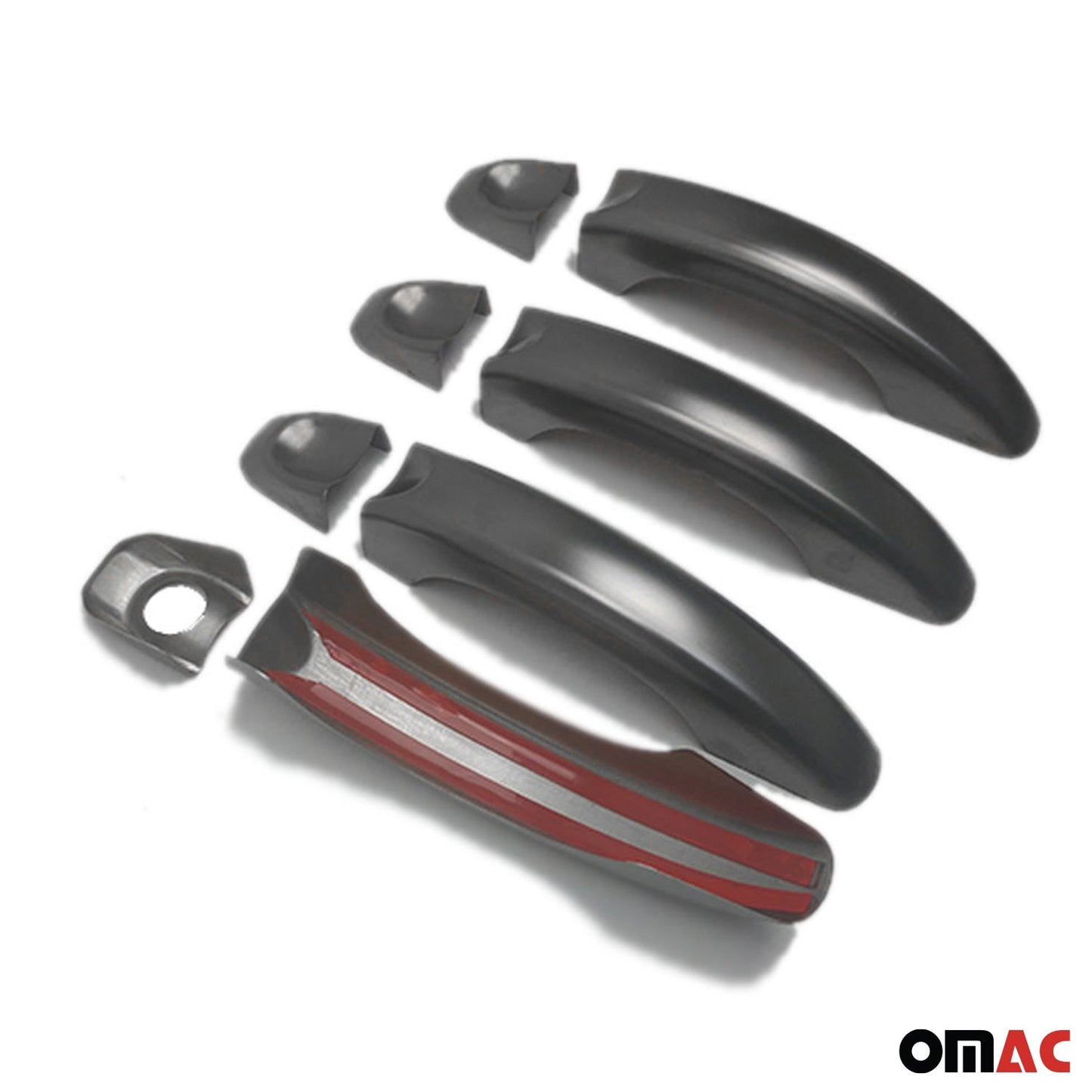 OMAC Car Door Handle Cover Protector for VW Amarok 2010-2020 Dark 8 Pcs 7535041B