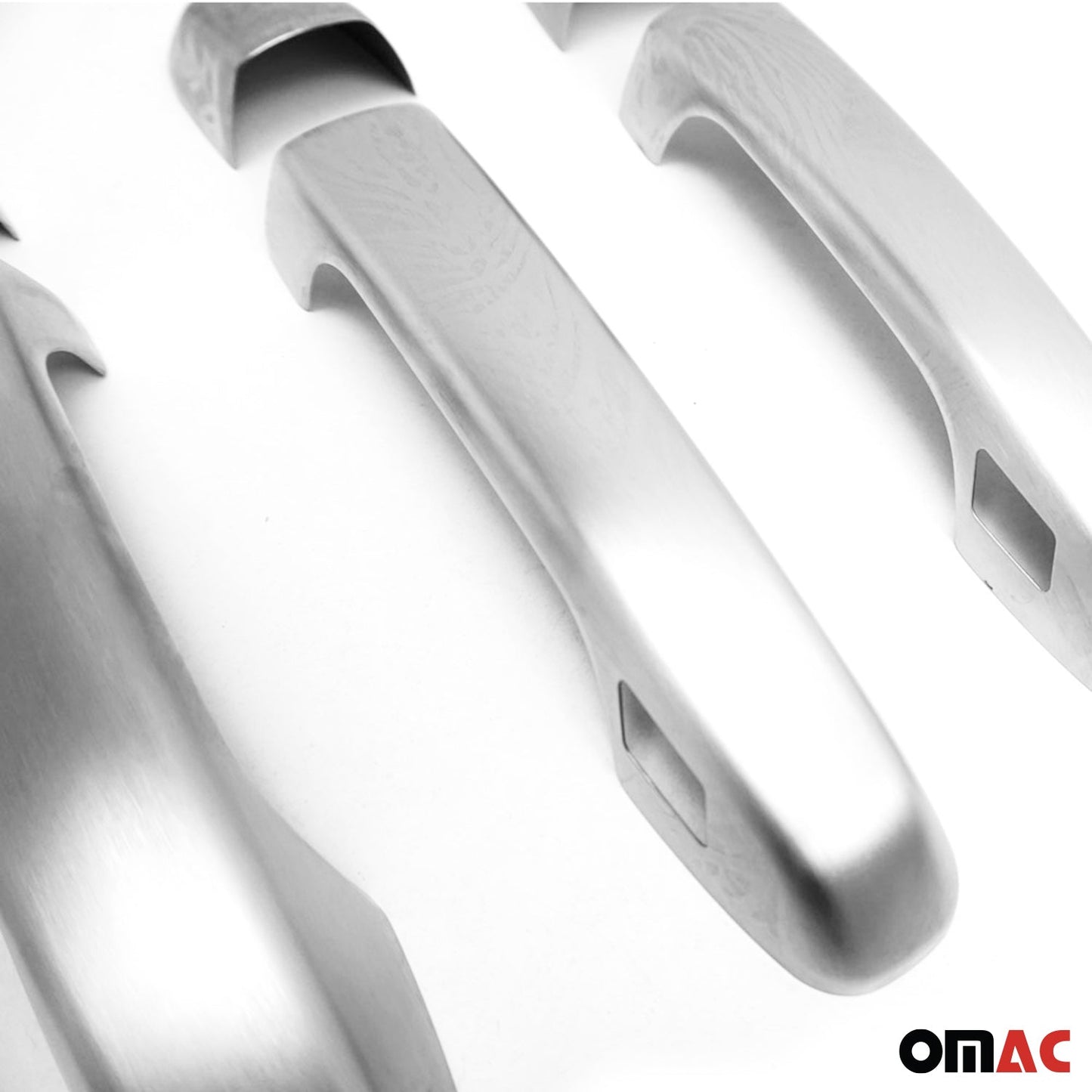 OMAC Car Door Handle Cover Protector for Lexus GX 460 2010-2023 Brushed Steel Chrome 7013041T