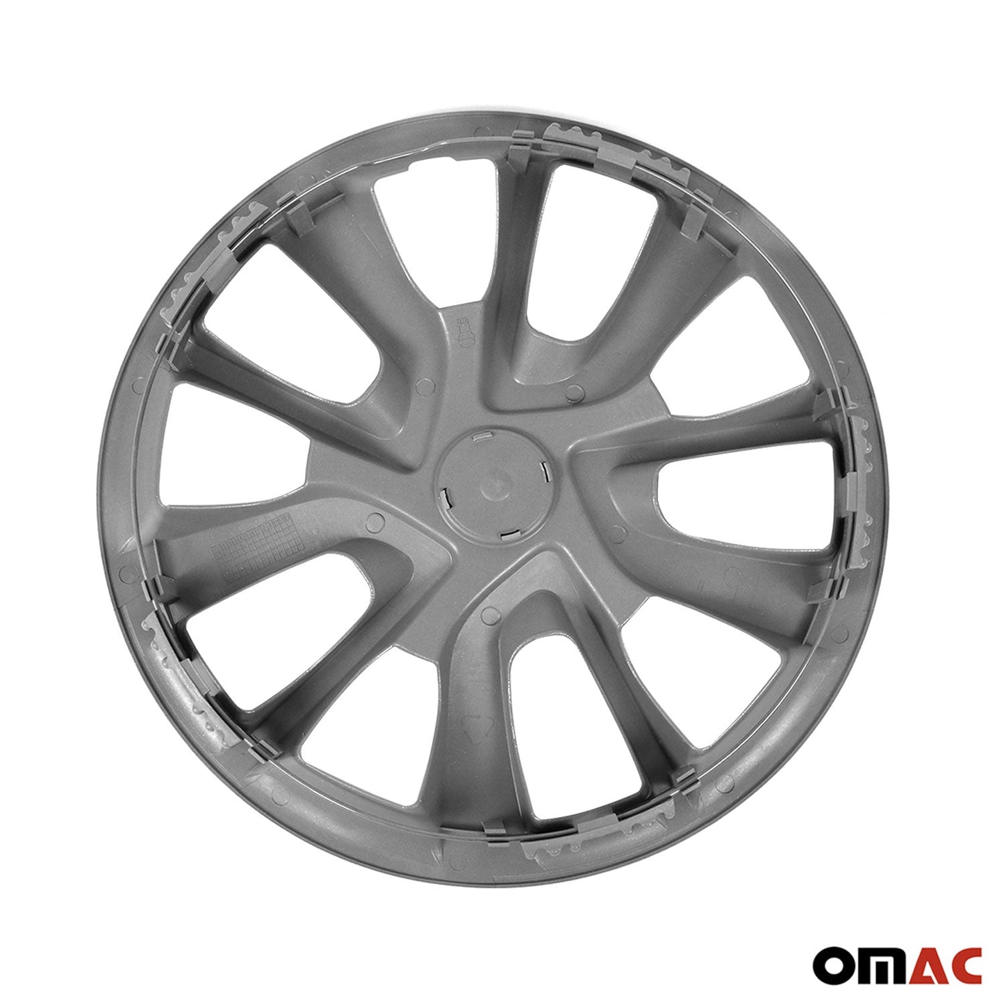 OMAC 15 Inch Wheel Covers Hubcaps for Smart Silver Gray U029211